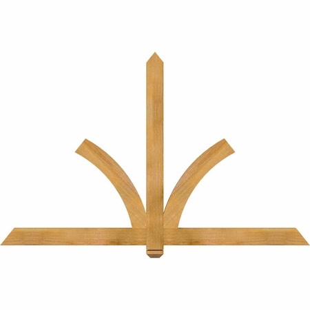 Ekena Millwork Redmond Rough Sawn Timber Gable Bracket, Western Red Cedar, 72"W x 45"H x 2"D x 4"F, 15/12 Pitch GBW072X45X0204RED00RWR